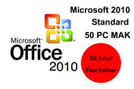 Palabra en línea al por menor de la activación de Microsoft Office 2010 de la PC estándar del código dominante 50