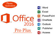 Microsoft Office 2016 profesional más el teléfono activó la venta al por menor dominante de la licencia