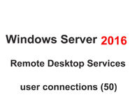 Llave de la licencia del servidor del ms, Windows 2016 mesas remotas 1,5 gigahertz de la velocidad de procesador mínima