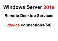 La mesa remota del servidor 2019 de Microsoft Windows mantiene el RDP de las conexiones del DISPOSITIVO 50