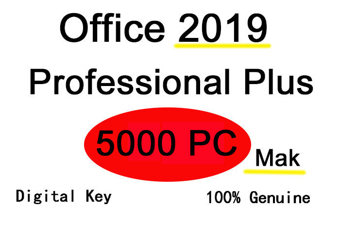 Traje lleno de la perspectiva de la ayuda del código dominante de Microsoft Office 2019 de la versión para la PC 5000