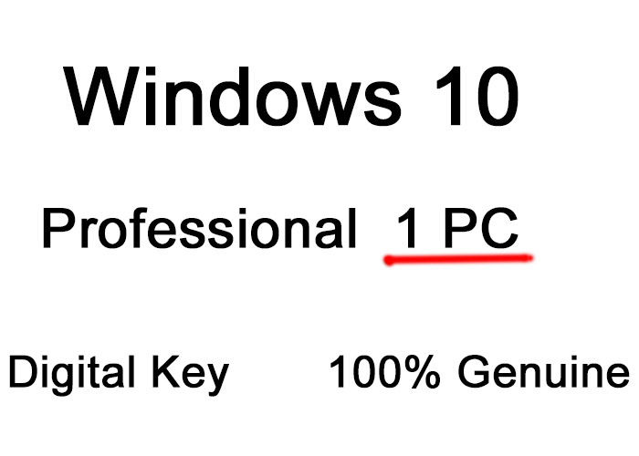Llave de lengua inglesa de la llave del producto auténtico de Windows 10 de la PC favorable directa por email